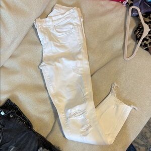 J Brand White Ankle Cropped Jeans